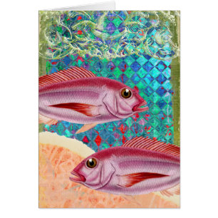 Pink Fish Collage