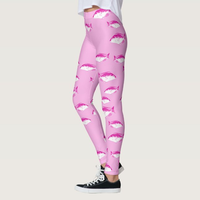 Pink fish leggings (Left)