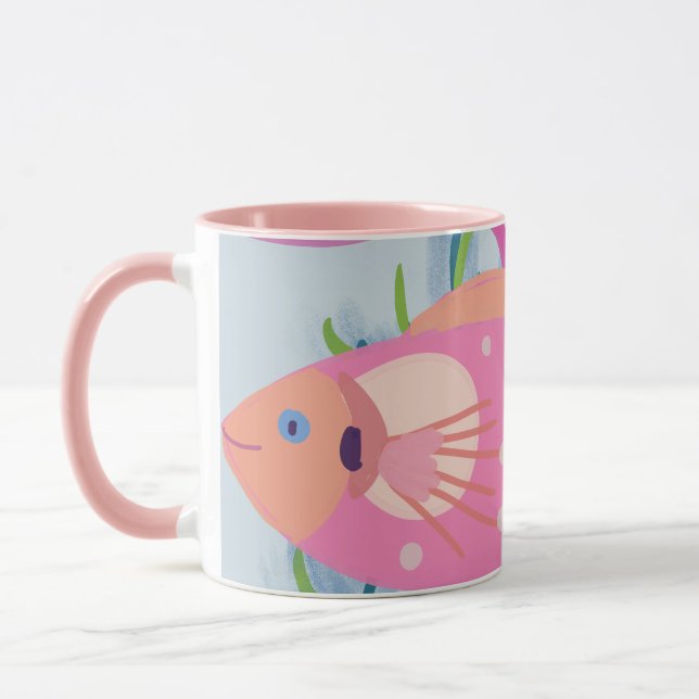 Pink fish mug (Left)