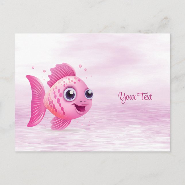 Pink Fish Postcard (Front)