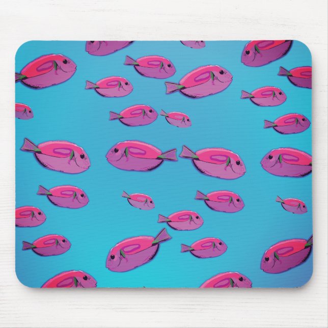 Pink  Fishes  Mousepad (Front)