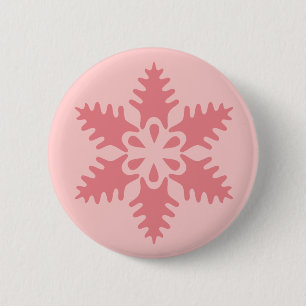 Pink Flake 7 6 Cm Round Badge