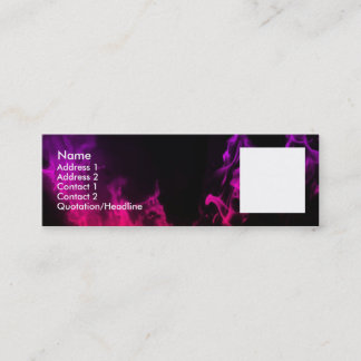 Pink Flames Mini Business Card