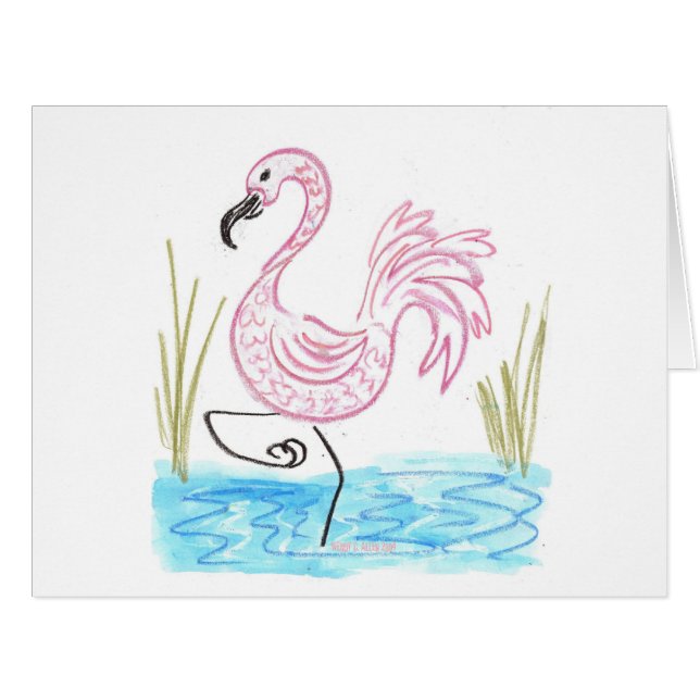 Pink Flamingo #13 by EelKat Wendy C Allen (Front Horizontal)