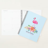 Pink Flamingo 2 & Tropical Hibiscus flowers bouque