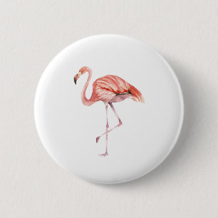 Pink Flamingo 6 Cm Round Badge