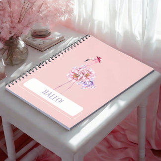 Pink Flamingo - A Touch of Tropical Elegance Notebook