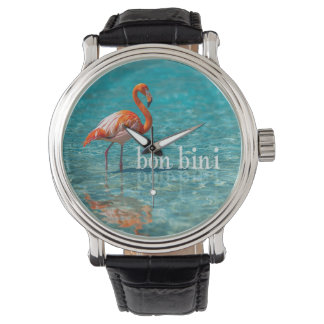 Pink flamingo abc islands watch