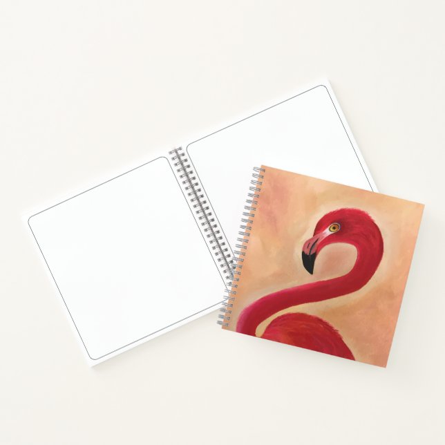 Pink Flamingo Art Notebook (Inside)