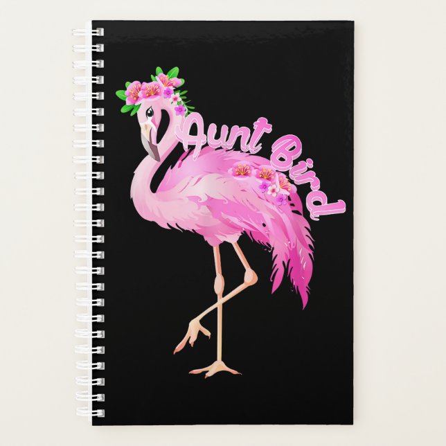 pink flamingo aunt bird christmas gift matching fa planner (Front)