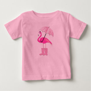 Pink Flamingo - Baby Fine Jersey T-Shirt T-Shirt