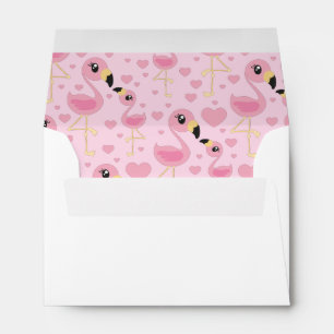 Pink Flamingo Baby Shower Envelope