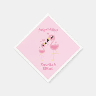 Pink Flamingo Baby Shower Napkin