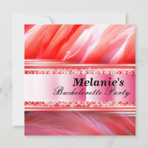 Pink Flamingo Bachelorette Party Invitation