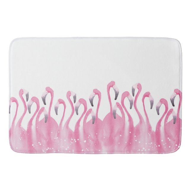Pink Flamingo bath mat (Front)