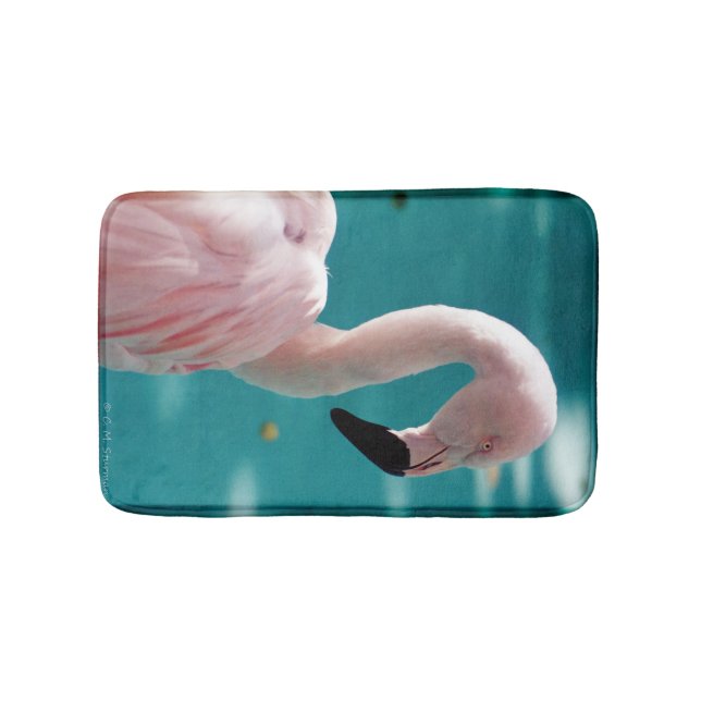 Pink flamingo bath mat (Front)