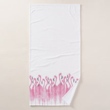Pink Flamingo bath towel