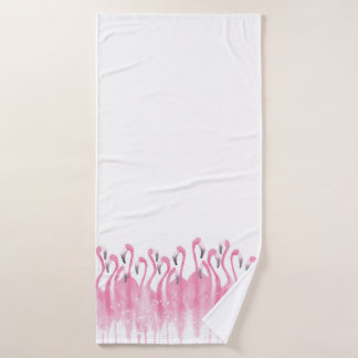 Pink Flamingo bath towel