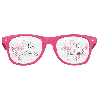 Pink Flamingo Be Fabulous Retro Sunglasses