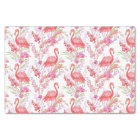 Pink flamingo beach pattern party tissue