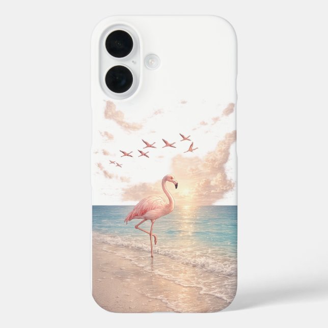 Pink Flamingo Beach Phone Case – Tropical Summer V (Back)