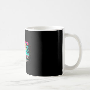 Pink flamingo beach summer vibes palm tropical coffee mug