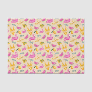 Pink Flamingo Bikini & Hat (Design 35 Pink Series) Tissue Paper