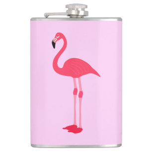 Pink Flamingo Bird-64305 Hip Flask