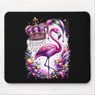Pink Flamingo Bird Cute Mardi Gras Carnival Mouse Pad