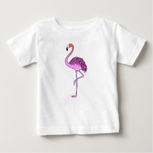 Pink Flamingo Bird Lineart-57567 Baby T-Shirt