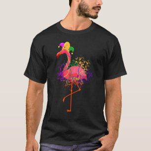 Pink Flamingo Bird Pink Flamingo Bird Mardi Gras N T-Shirt