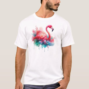 Pink Flamingo Bird Sublimation T-Shirt