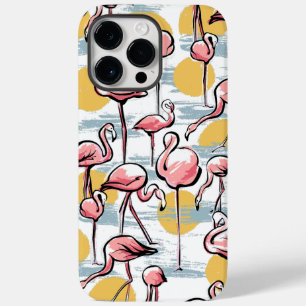 Pink Flamingo birds and sunset   Tropical Tango  Case-Mate iPhone 14 Pro Max Case
