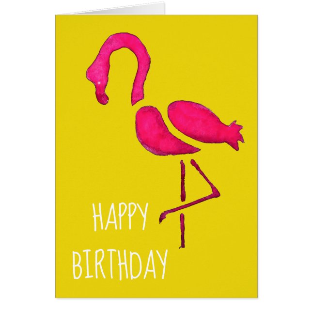 Pink Flamingo birthday (Front)