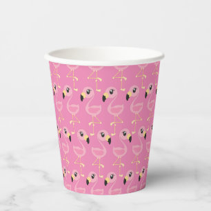 Pink Flamingo Birthday Party Paper Cups