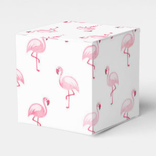 Pink Flamingo Birthday Party Pattern Favour Box
