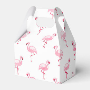 Pink Flamingo Birthday Party Pattern Favour Box