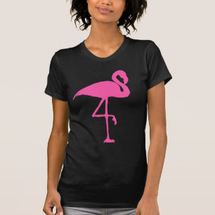 PINK FLAMINGO Black T-shirts TEES