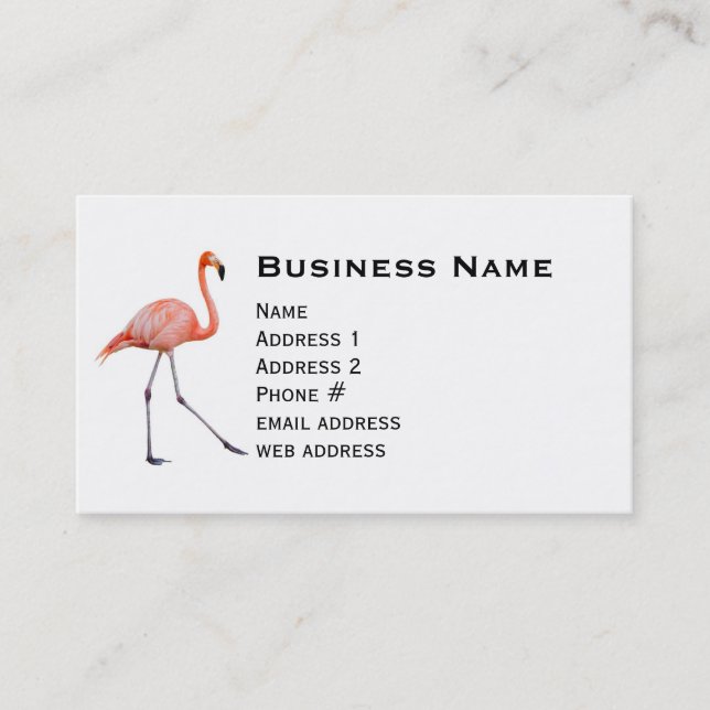 Pink Flamingo Business Card (Front)