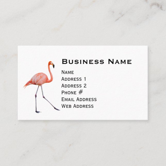 Pink Flamingo Business Card (Front)