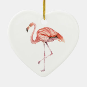 Pink Flamingo Ceramic Tree Decoration