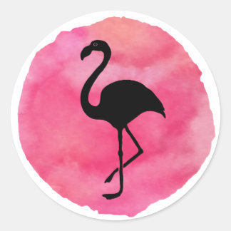 Pink Flamingo Classic Round Sticker