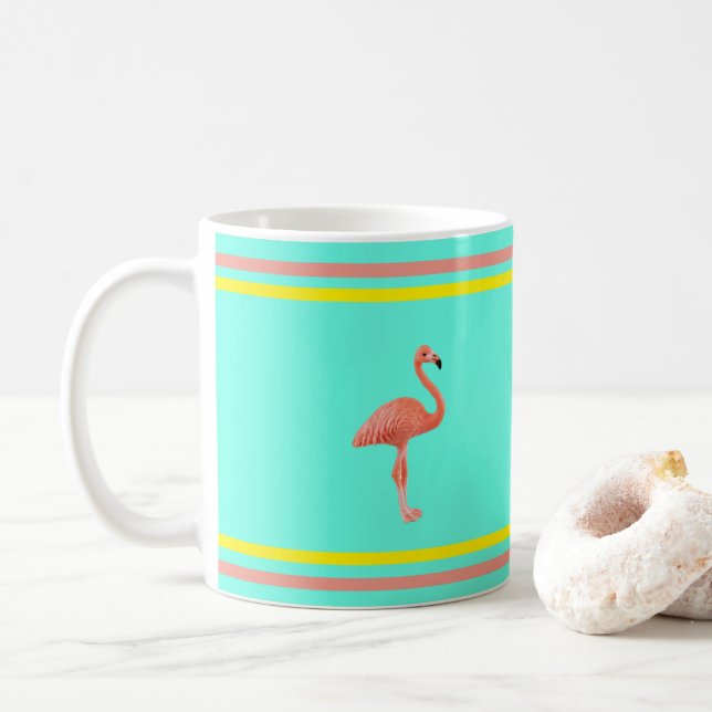 Pink Flamingo Coffee Mug (With Donut)