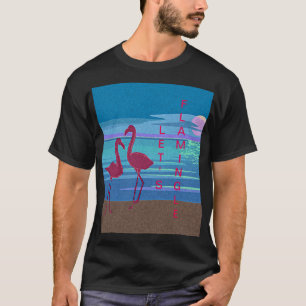 Pink Flamingo Couple at Sunset T-Shirt