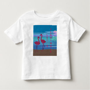 Pink Flamingo Couple at Sunset Toddler T-Shirt