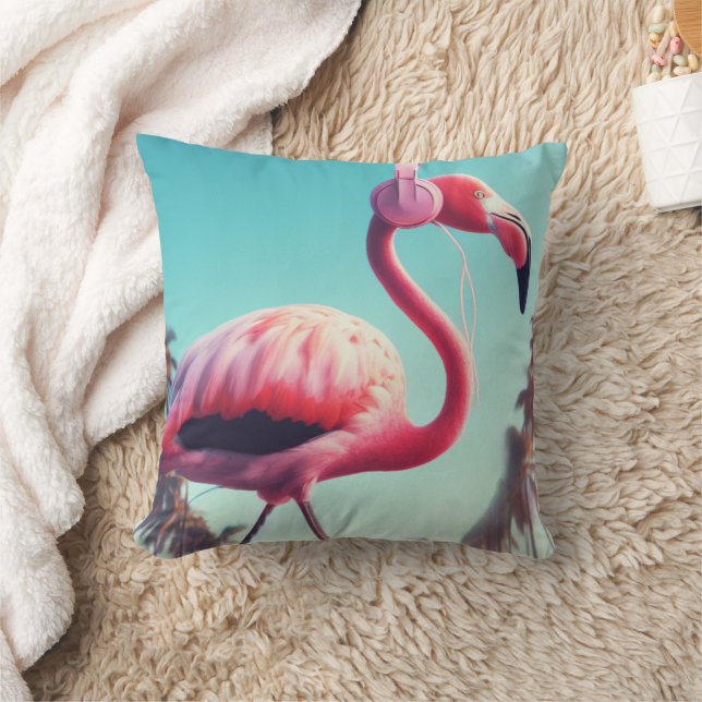 Pink Flamingo Cushion (Blanket)