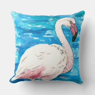 Pink flamingo cushion