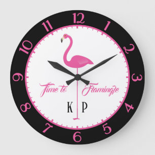 Pink Flamingo Custom Classic Wall Clock