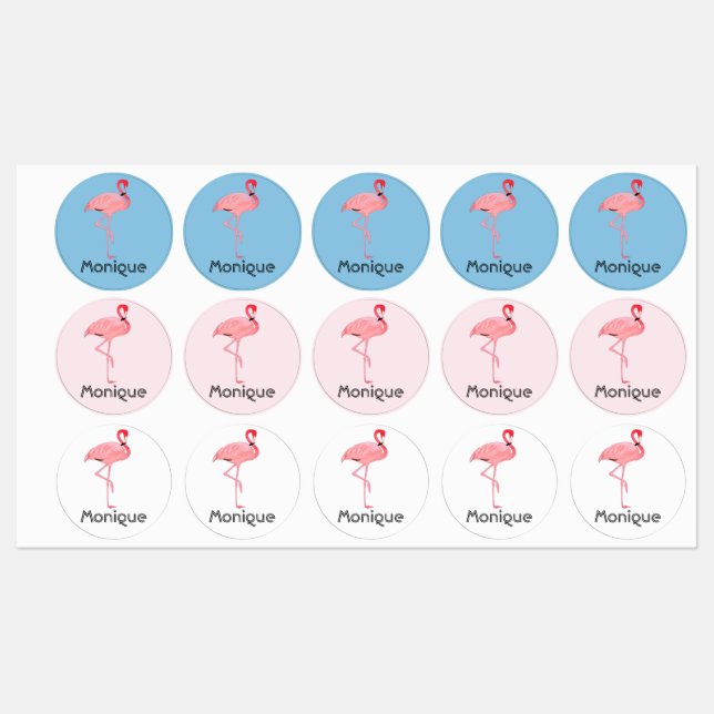 Pink Flamingo Custom Name (Sheet)