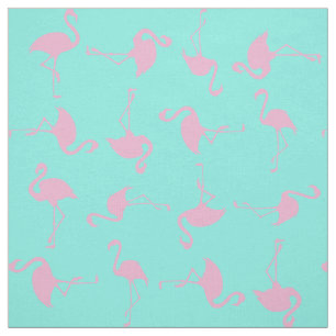 Pink Flamingo Cute Tropical Print Fabric